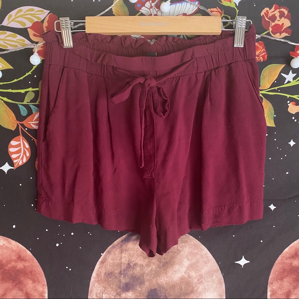 Flowy burgundy shorts